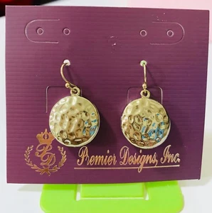 Premier Designs VINTAGE CARVED silver fishhook earrings. - Picture 1 of 2