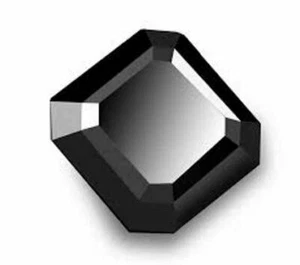 1 Pcs 0.50Cts Natural Asscher Cut Black Diamond, I3 Clarity Loose Black Diamond - Picture 1 of 4