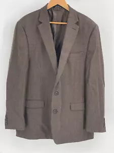 Ralph Lauren Blazer Uomo 46 Lungo 46L Marrone Nero Lana Tweed Tuta Cappotto Sportivo - Foto 1 di 12