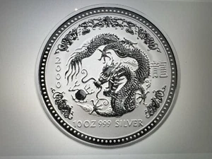 2000~$10 Australia Perth Mint BU 10oz Silver Year Of The Dragon Lunar Series 1 - Picture 1 of 2