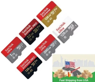 Tarjeta de memoria SanDisk Micro SD 32 GB 64 GB 128 GB 256 GB 512 GB 1 TB Lote Extreme Ultra P Foto 1 de 4
