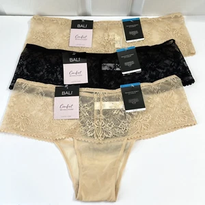NEW Bali 3 Pack Comfort Revolution Hipsters Panties 2XL/9 Multicolor DFH597 - Picture 1 of 3