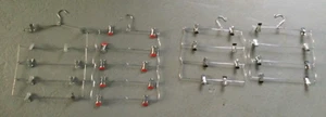 Lot of 4 Metal Skirt or Pants Hangers Vintage chrome 4 & 6 tier - Picture 1 of 3