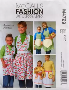 Grembiule mamma figlia 2004 NUOVO modello da cucire taglia S-L bambino 3-8 McCall's 4729 fuori produzione - Foto 1 di 2