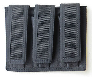 Triple Magazine Pouch - 9MM / 40 S&W / 45 ACP - Double Stacked Magazines