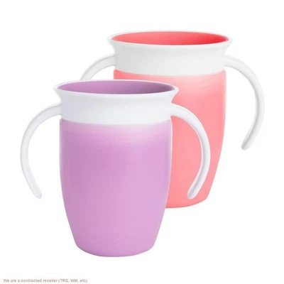 Munchkin Miracle 360 2pk Trainer Cup - Pink/Purple - 14oz - Image 1 of 4
