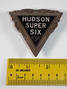 Rare 1929 Hudson Super Six R Radiator Emblem Automotive Car Brass Badge Logo USA - Picture 1 of 5