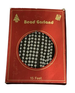 De colección 15 Pies Navidad Vacaciones Plumas Árbol Pequeño Cuentas GUIRNALDA Plástico - Imagen 1 de 3