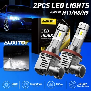 AUXITO H11 H8 LED Headlight Low 6500K Beam Bulbs Conversion Kit Crystal White - Picture 1 of 11