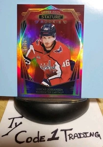 2022 Upper Deck Stature Rookies Design Variant Red /25 Lucas Johansen Rookie RC - Picture 1 of 23