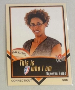 2003 Fleer Ultra WNBA This Is Who I Am Card Nykesha Sales #5 Connecticut Sun - Picture 1 of 2