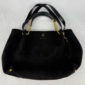 Borsa a tracolla House Of Harlow 1960 Luxe nera ecopelle scamosciata poliestere NO portafoglio - Foto 1 di 11