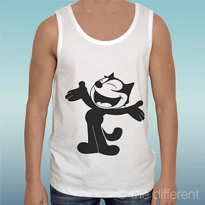 Canotta T-Shirt " Cat Cartoon " Tank Top Gift Idea - Picture 1 of 1