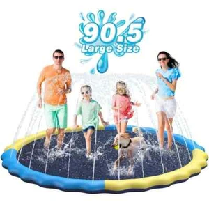 90.5" Splash pad, extra large sprinkler play mat fun for kids, summer outdoor - Picture 1 of 5