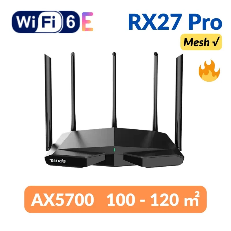 WiFi6 Router AX5700 2.4G&5G&6Ghz Full Gigabit Wi-Fi 6E router 1.7Ghz CPU - Image 1 of 4