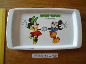 Antique Tray Empty Bag Mickey And Minnie Superware Disney Melamine - Picture 1 of 4