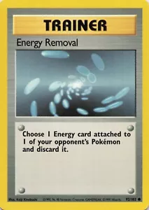 Energy Removal #92/102 - Base Set - Trainer - Pokémon TCG - LP - Picture 1 of 2