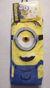 MINIONS Despicable Me - Men's crew socks - size 6-12 - NWT - FREE SHIPPING - Picture 1 of 1