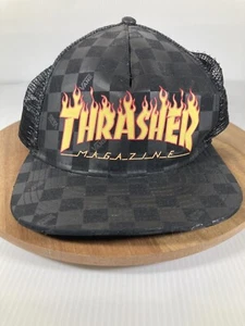 Thrasher Magazin Mütze Kappe Druckknopflasche schwarz verstellbar Skater Skateboard - Bild 1 von 5