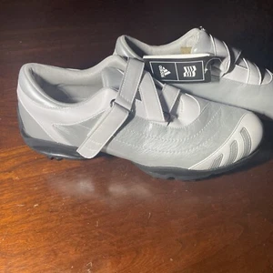 Adidas Ladies W Driver Lilli Leather Golf Shoes Size 9 - White/Silver NEW - Picture 1 of 6