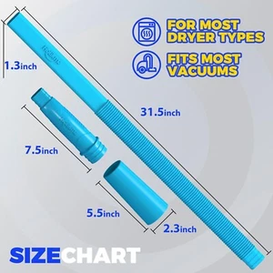 Holikme Dryer Vent Cleaner Kit Dryer Lint Vacuum Attachment Brush, Lint Remover, - Picture 1 of 7