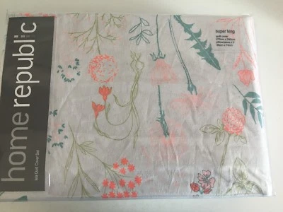 H R Isla Multi Super King Quilt Cover Set BNIP RRP $229.99 - Image 1 of 4