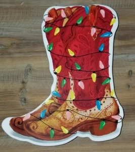 Pioneer Woman Christmas Boot Cookie Container - Picture 1 of 2
