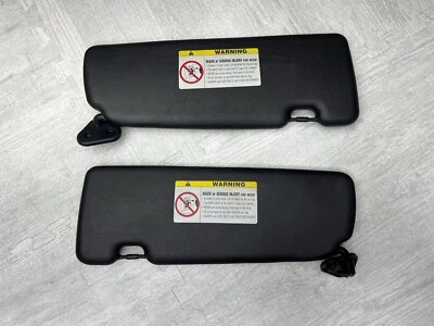 01-06 BMW E46 M3 Convertible Left Right Sunvisors Sun Visors Black Pair - Image 1 of 4
