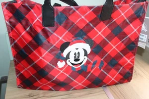 Disney parks Mickey Mouse santa hat holiday red bag - Picture 1 of 7