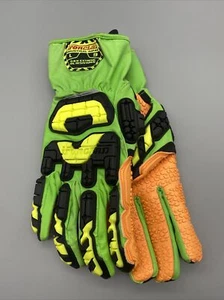 Guantes de resistencia al aceite Vibram acorazados verde naranja para hombre GRANDES - Imagen 1 de 3