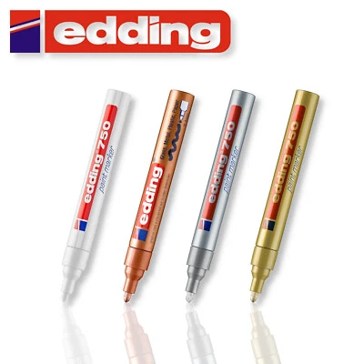 Edding 750 Weiss Gold Silber Lack Glanzlack glänzend permanent Marker