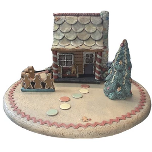 Sarah’s Attic Limited Edition Gingerbread 5 Pc Lot House Fence Cookie Bench Tree - Picture 1 of 11