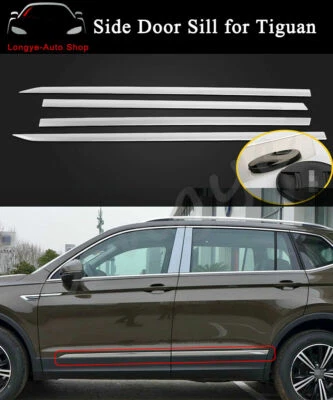 Fits for VW Volkswagen Tiguan 2017-2021 Side Door Sills Moulding Trims Protector - image 1 of 4