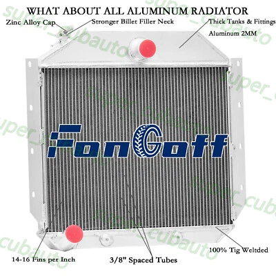 Fits 1951-57 INTERNATIONAL HARVESTER L/R/S SERIES TRUCK 4-ROW RADIATOR 1955 — 第 1/4 张图片