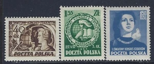 Poland, Scott #584-586, World Congress of Students, MH - Picture 1 of 1