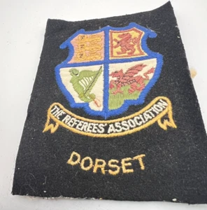 Vintage The Referees Association Dorset Cloth Badge Patch 14 x 10 cm - Picture 1 of 2