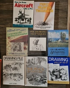 8 Drawing Sketching Art Books Vintage Artists Pencil Ink How-to Gupthill - Picture 1 of 20