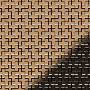 Mosaik Fliese massiv Metall Titan hochglanz kupfer 1,6mm Swiss Cross-Ti-AM - Picture 1 of 4