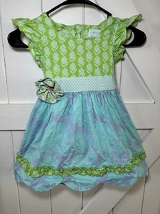 SERENDIPITY BY SHRIMP AND GRITS DRESS KIDS BOW RIBBON BELT WAIST SIZE S (4T-5T) - Picture 1 of 3