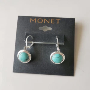 Nuevos Pendientes de Gota Redonda de Turquesa Simitación Monet Regalo Moda Mujeres Fiesta Joyería - Imagen 1 de 3
