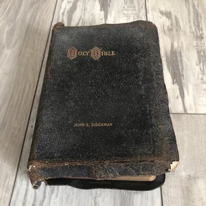 Holy Bible Hertel Blue Ribbon Cyclopedic Indexed Self Pronouncing 1941 Leather - Picture 1 of 16