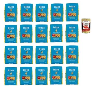 De Cecco Penne A Candela N.340,100% Italienisch Pasta Nudeln 20x 500g+Polpa 400g - Bild 1 von 1