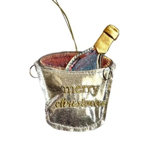 Sekt Ornament - Silvester Deko Geburtstag Geschenkverpackung Wein Essen glänzend - Bild 1 von 4