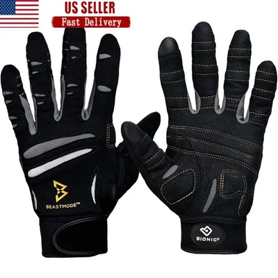 Luvas fitness respiráveis tela sensível ao toque aderência extra absorção de umidade acolchoadas novas - Imagem 1 de 4