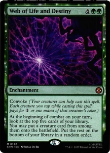 MAGIC MTG MARVEL SPIDER-MAN 0122 M WEB OF LIFE AND DESTINY NON-FOIL - Picture 1 of 2