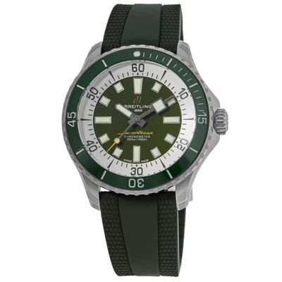 Nuevo reloj Breitling Superocean automático 44 esfera verde para hombre A17376A31L1S1 Foto 1 de 4