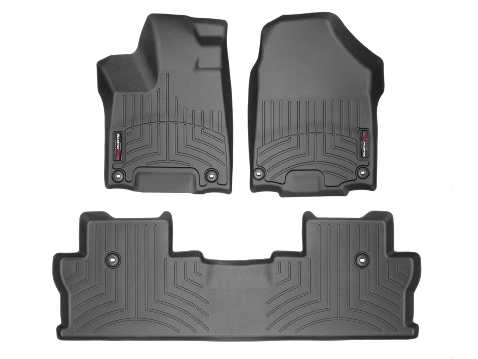 Forro de piso WeatherTech para Honda Ridgeline 2017-2026 - 1ª y 2ª fila, negro Foto 1 de 4