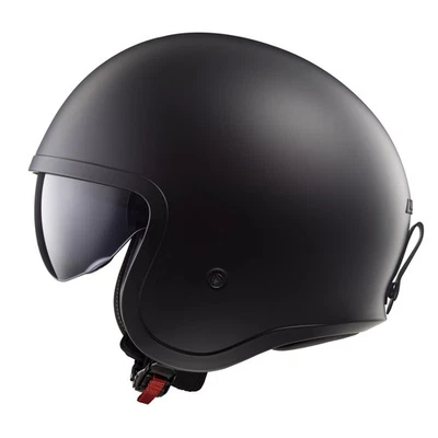 LS2 OF599 Spitfire II Schwarz Matt Motorrad Helm Jethelm Sonnenblende  - Bild 1 von 4