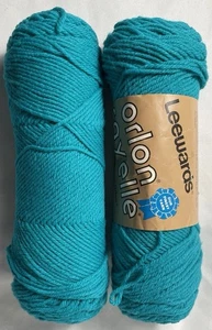 Lee Wards Orlon Sayelle Yarn 2 Skeins Color # 2007 Dark Carribean Blue - Picture 1 of 2