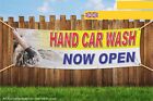 Hand Car Wash Now Open v3 Heavy Duty PVC Banner Sign 4733